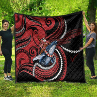 Tonga Christmas Quilt Santa Riding Humpback Whale DT05 - Polynesian Pride