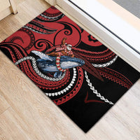 Tonga Christmas Rubber Doormat Santa Riding Humpback Whale DT05 - Polynesian Pride