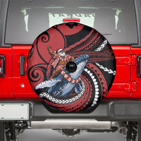 Tonga Christmas Spare Tire Cover Santa Riding Humpback Whale DT05 - Polynesian Pride