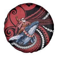 Tonga Christmas Spare Tire Cover Santa Riding Humpback Whale DT05 - Polynesian Pride