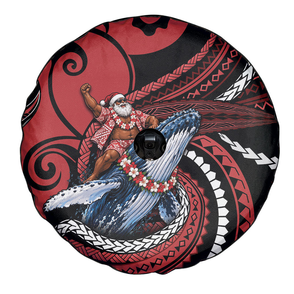 Tonga Christmas Spare Tire Cover Santa Riding Humpback Whale DT05 - Polynesian Pride