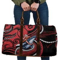 Tonga Christmas Travel Bag Santa Riding Humpback Whale DT05 Red - Polynesian Pride