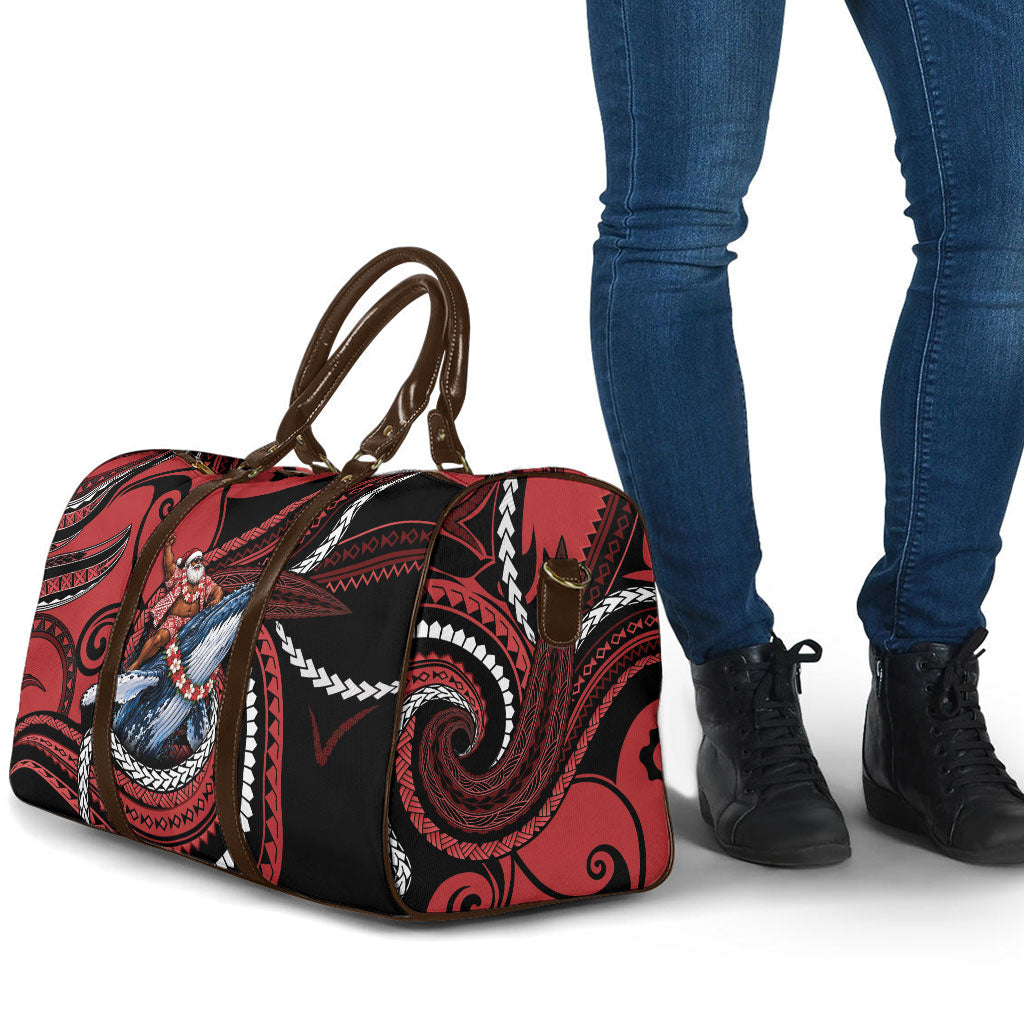 Tonga Christmas Travel Bag Santa Riding Humpback Whale DT05 - Polynesian Pride