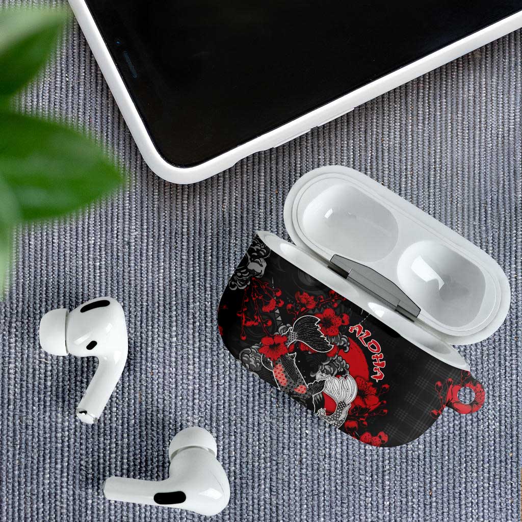 Hawaiian And Japanese AirPods Case Aloha Koi Fish Palaka Patterns DT05 - Polynesian Pride