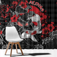 Hawaiian And Japanese Window Curtain Aloha Koi Fish Palaka Patterns DT05 - Polynesian Pride