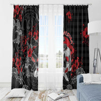 Hawaiian And Japanese Window Curtain Aloha Koi Fish Palaka Patterns DT05 - Polynesian Pride