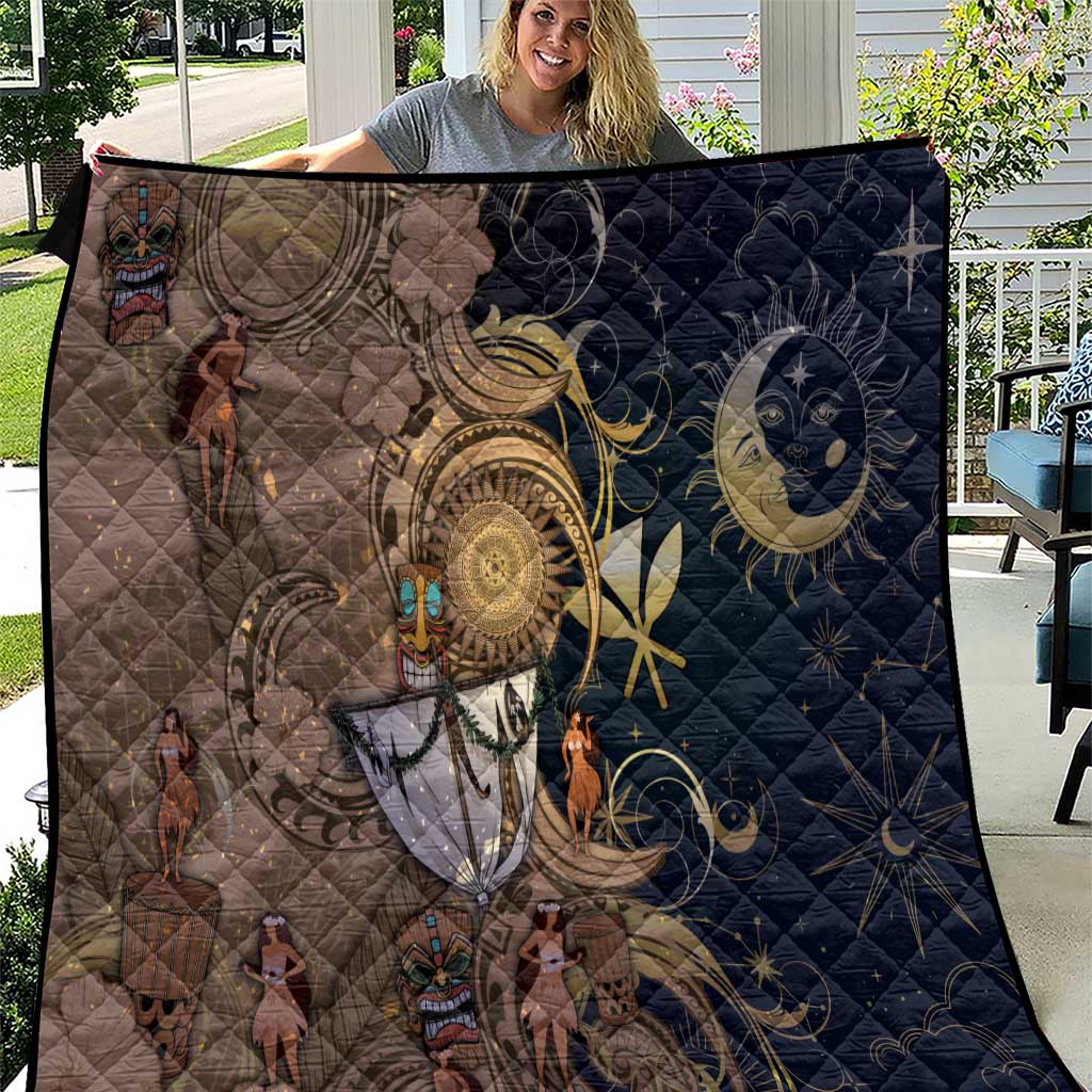 Hawaii Makahiki Quilt Polynesian Sky And Earth DT05 Gold - Polynesian Pride