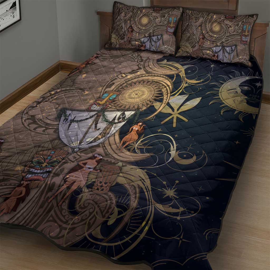 Hawaii Makahiki Quilt Bed Set Polynesian Sky And Earth DT05 - Polynesian Pride