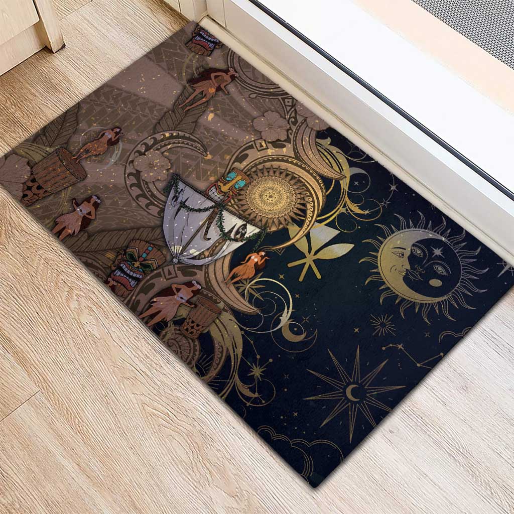 Hawaii Makahiki Rubber Doormat Polynesian Sky And Earth DT05 - Polynesian Pride