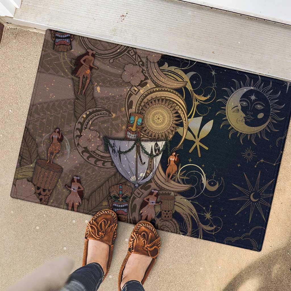 Hawaii Makahiki Rubber Doormat Polynesian Sky And Earth DT05 - Polynesian Pride