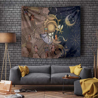 Hawaii Makahiki Tapestry Polynesian Sky And Earth DT05 Gold - Polynesian Pride