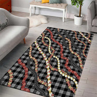 Hawaii Palaka Niihau Shell Lei Area Rug Tropical Island Plaid Patterns DT05 - Polynesian Pride