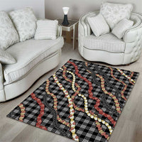 Hawaii Palaka Niihau Shell Lei Area Rug Tropical Island Plaid Patterns DT05 - Polynesian Pride