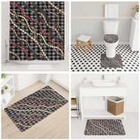 Hawaii Palaka Niihau Shell Lei Bathroom Set Tropical Island Plaid Patterns DT05 - Polynesian Pride