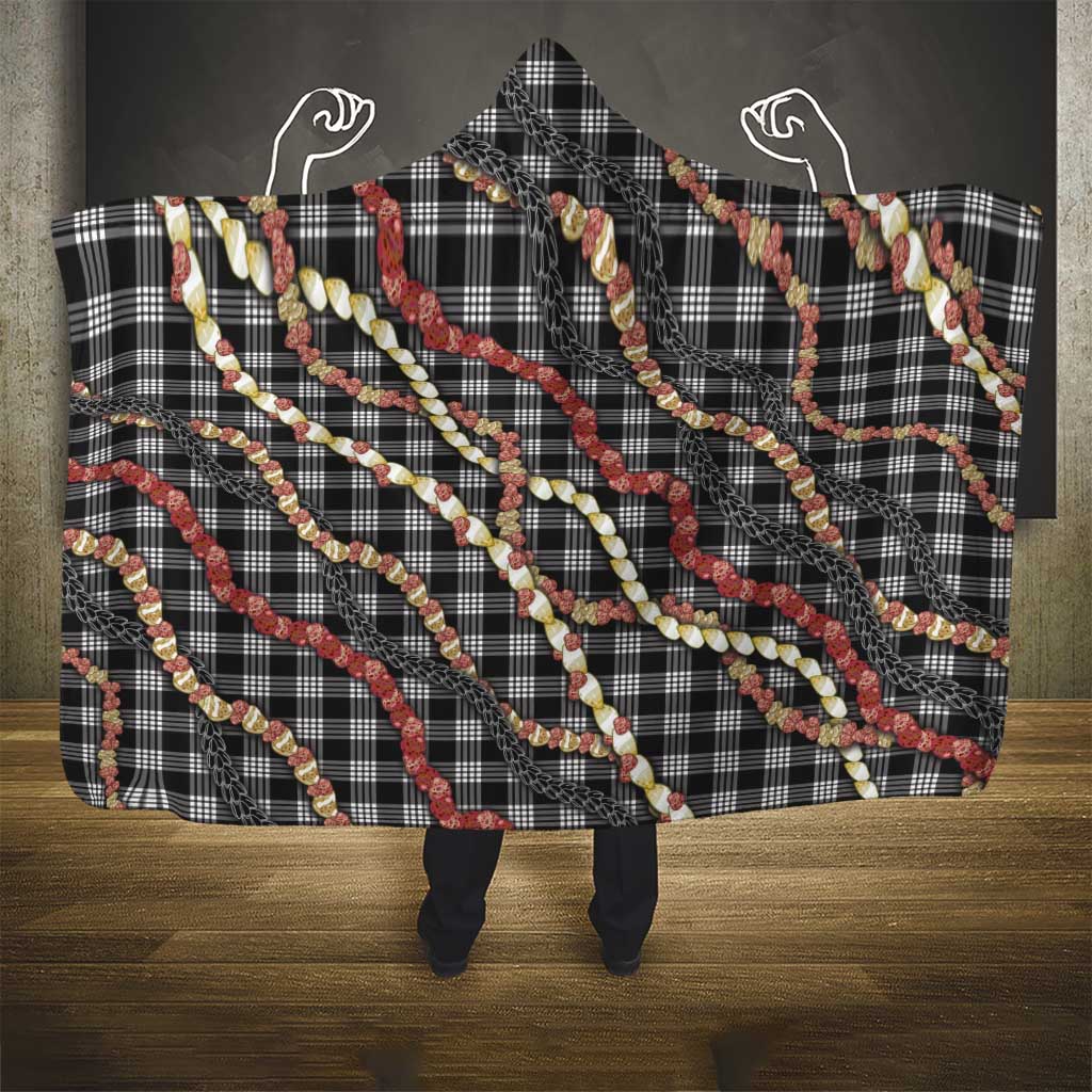 Hawaii Palaka Niihau Shell Lei Hooded Blanket Tropical Island Plaid Patterns DT05 - Polynesian Pride