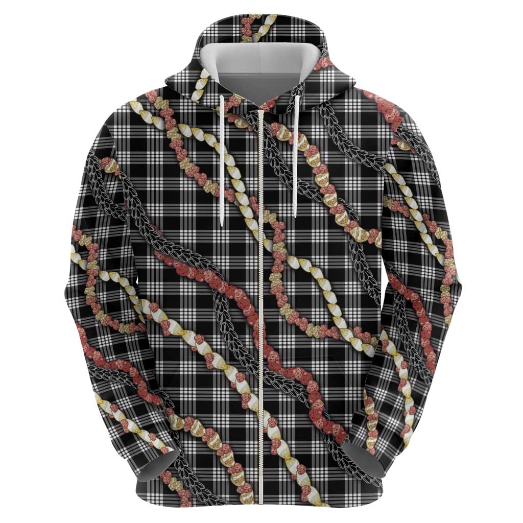 Hawaii Palaka Niihau Shell Lei Hoodie Tropical Island Plaid Patterns DT05 - Polynesian Pride
