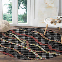 Hawaii Palaka Niihau Shell Lei Round Carpet Tropical Island Plaid Patterns DT05 - Polynesian Pride