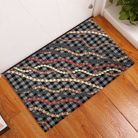 Hawaii Palaka Niihau Shell Lei Rubber Doormat Tropical Island Plaid Patterns DT05 - Polynesian Pride