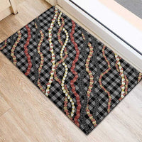 Hawaii Palaka Niihau Shell Lei Rubber Doormat Tropical Island Plaid Patterns DT05 - Polynesian Pride