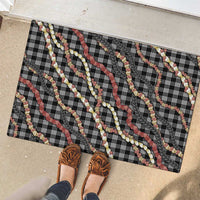 Hawaii Palaka Niihau Shell Lei Rubber Doormat Tropical Island Plaid Patterns DT05 - Polynesian Pride