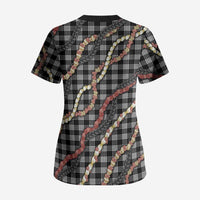 Hawaii Palaka Niihau Shell Lei Scrub Top Tropical Island Plaid Patterns DT05 - Polynesian Pride