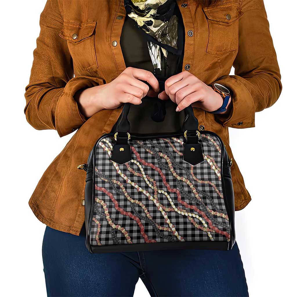 Hawaii Palaka Niihau Shell Lei Shoulder Handbag Tropical Island Plaid Patterns DT05 - Polynesian Pride