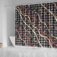 Hawaii Palaka Niihau Shell Lei Shower Curtain Tropical Island Plaid Patterns DT05 - Polynesian Pride