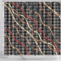 Hawaii Palaka Niihau Shell Lei Shower Curtain Tropical Island Plaid Patterns DT05 - Polynesian Pride