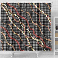 Hawaii Palaka Niihau Shell Lei Shower Curtain Tropical Island Plaid Patterns DT05 - Polynesian Pride