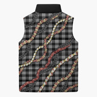Hawaii Palaka Niihau Shell Lei Sleeveless Puffer Jacket Tropical Island Plaid Patterns DT05 - Polynesian Pride