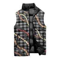Hawaii Palaka Niihau Shell Lei Sleeveless Puffer Jacket Tropical Island Plaid Patterns DT05 - Polynesian Pride