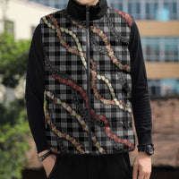 Hawaii Palaka Niihau Shell Lei Sleeveless Puffer Jacket Tropical Island Plaid Patterns DT05 - Polynesian Pride