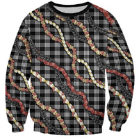 Hawaii Palaka Niihau Shell Lei Sweatshirt Tropical Island Plaid Patterns DT05 Unisex Black - Polynesian Pride