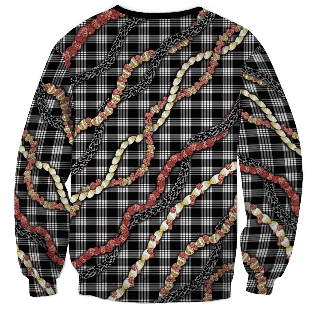 Hawaii Palaka Niihau Shell Lei Sweatshirt Tropical Island Plaid Patterns DT05 - Polynesian Pride