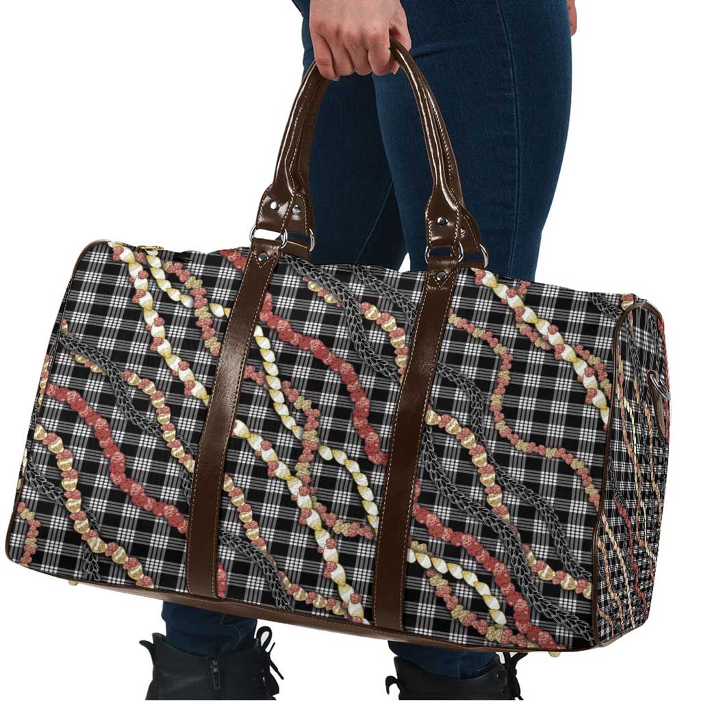 Hawaii Palaka Niihau Shell Lei Travel Bag Tropical Island Plaid Patterns DT05 - Polynesian Pride