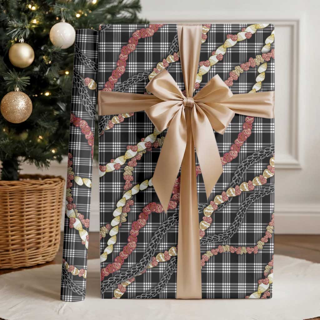 Hawaii Palaka Niihau Shell Lei Wrapping Paper Tropical Island Plaid Patterns DT05 - Polynesian Pride