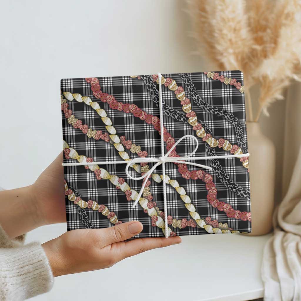 Hawaii Palaka Niihau Shell Lei Wrapping Paper Tropical Island Plaid Patterns DT05 - Polynesian Pride