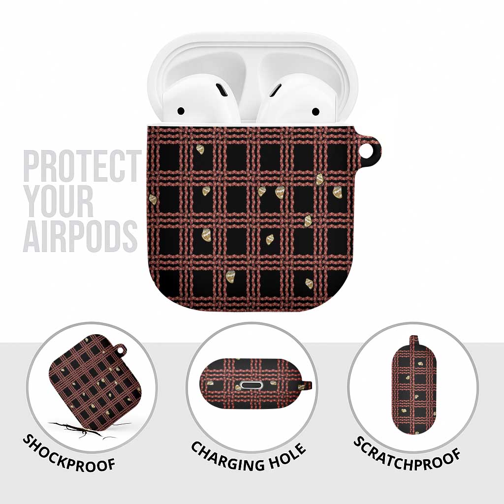Hawaii Palaka Kahelelani Shell Lei Costume AirPods Case Plaid Patterns DT05 - Polynesian Pride