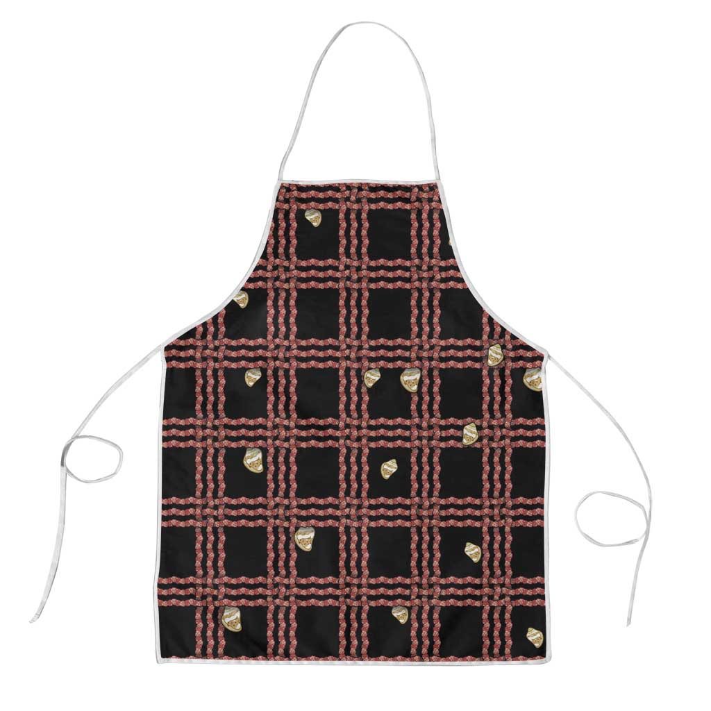 Hawaii Palaka Kahelelani Shell Lei Costume Apron Plaid Patterns DT05 Black - Polynesian Pride