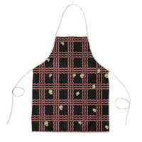 Hawaii Palaka Kahelelani Shell Lei Costume Apron Plaid Patterns DT05 Black - Polynesian Pride