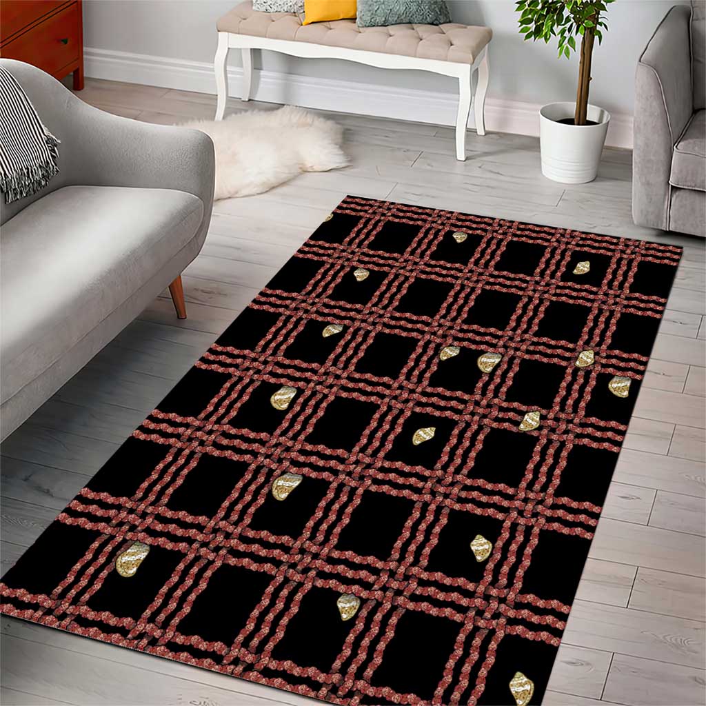Hawaii Palaka Kahelelani Shell Lei Costume Area Rug Plaid Patterns DT05 - Polynesian Pride