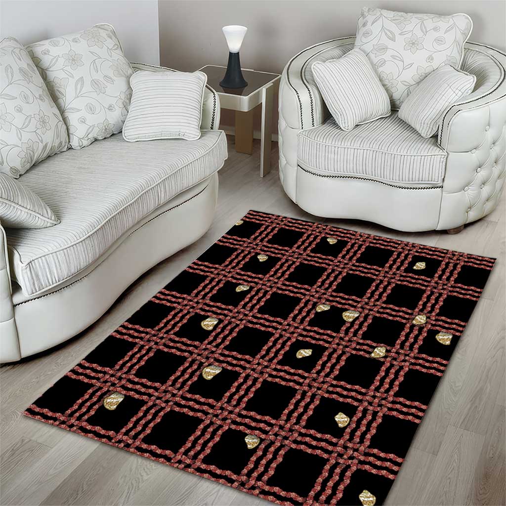 Hawaii Palaka Kahelelani Shell Lei Costume Area Rug Plaid Patterns DT05 - Polynesian Pride