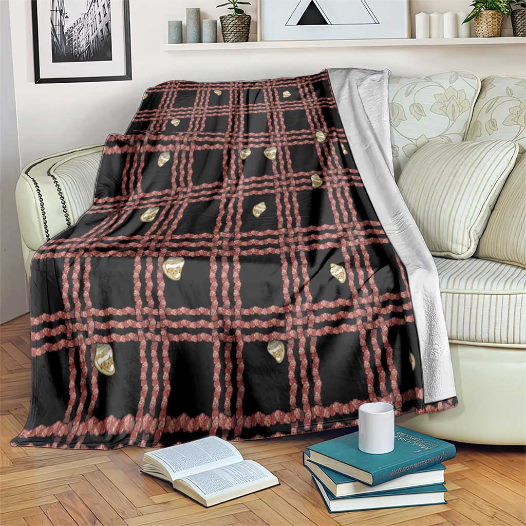 Hawaii Palaka Kahelelani Shell Lei Costume Blanket Plaid Patterns DT05 Black - Polynesian Pride