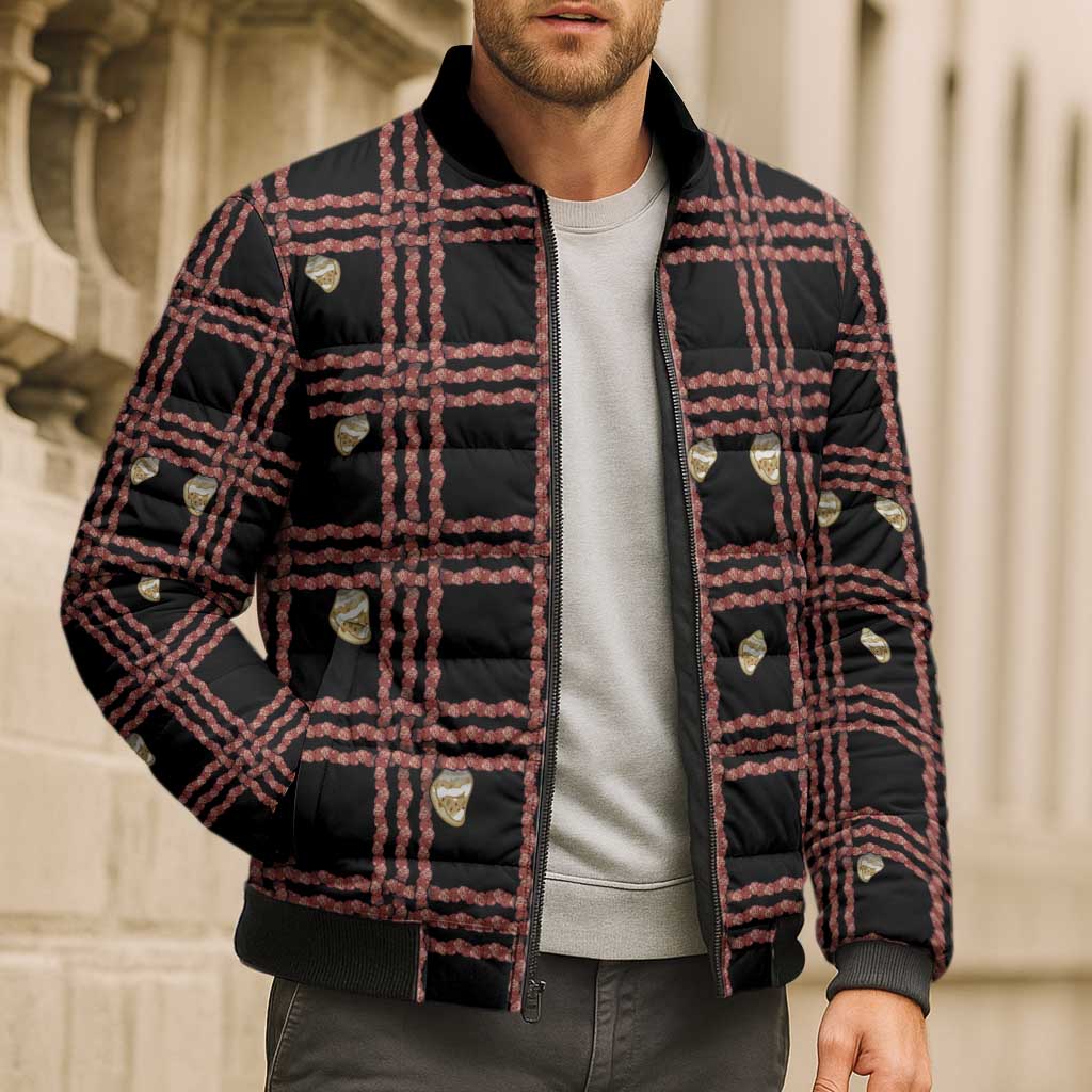 Hawaii Palaka Kahelelani Shell Lei Costume Bomber Puffer Jacket Plaid Patterns DT05 - Polynesian Pride