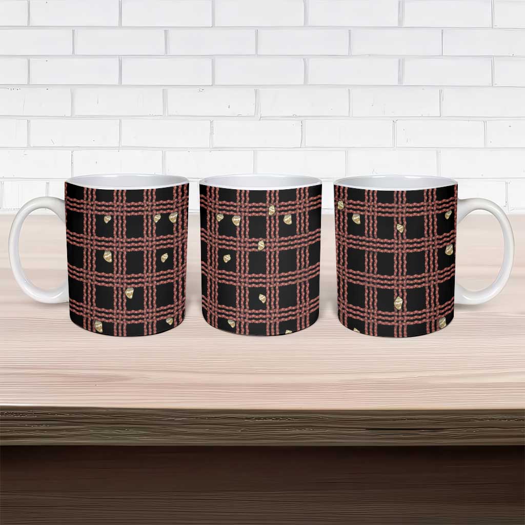 Hawaii Palaka Kahelelani Shell Lei Costume Ceramic Mug Plaid Patterns DT05 - Polynesian Pride