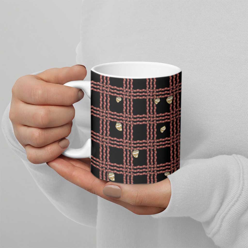 Hawaii Palaka Kahelelani Shell Lei Costume Ceramic Mug Plaid Patterns DT05 - Polynesian Pride