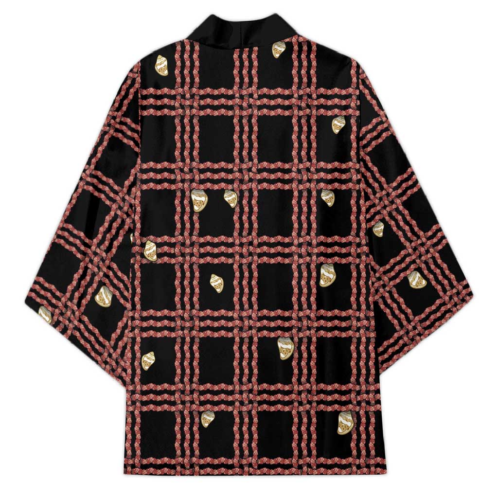 Hawaii Palaka Kahelelani Shell Lei Costume Kimono Plaid Patterns DT05 - Polynesian Pride