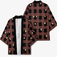Hawaii Palaka Kahelelani Shell Lei Costume Kimono Plaid Patterns DT05 - Polynesian Pride