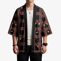 Hawaii Palaka Kahelelani Shell Lei Costume Kimono Plaid Patterns DT05 - Polynesian Pride