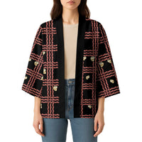 Hawaii Palaka Kahelelani Shell Lei Costume Kimono Plaid Patterns DT05 - Polynesian Pride
